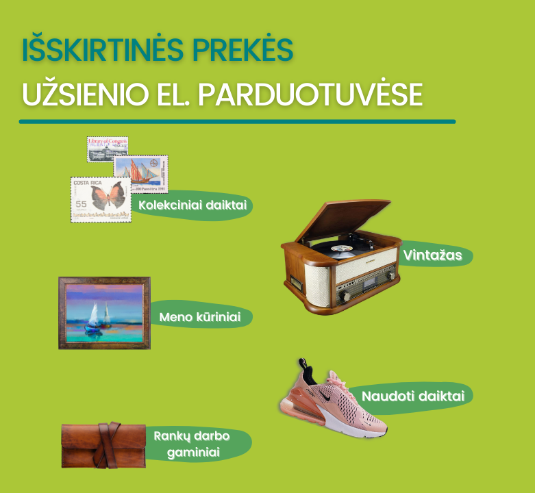 Platus naudotų, antikvarinių, rankų darbo ir kitų unikalių daiktų pasirinkimas!