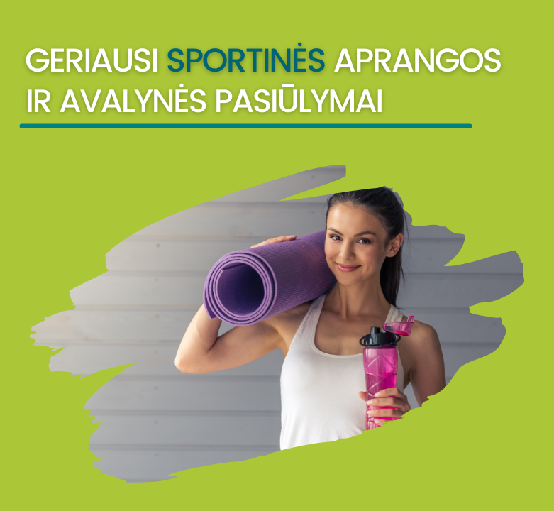 Geriausi sportinės aprangos ir avalynės pasiūlymai