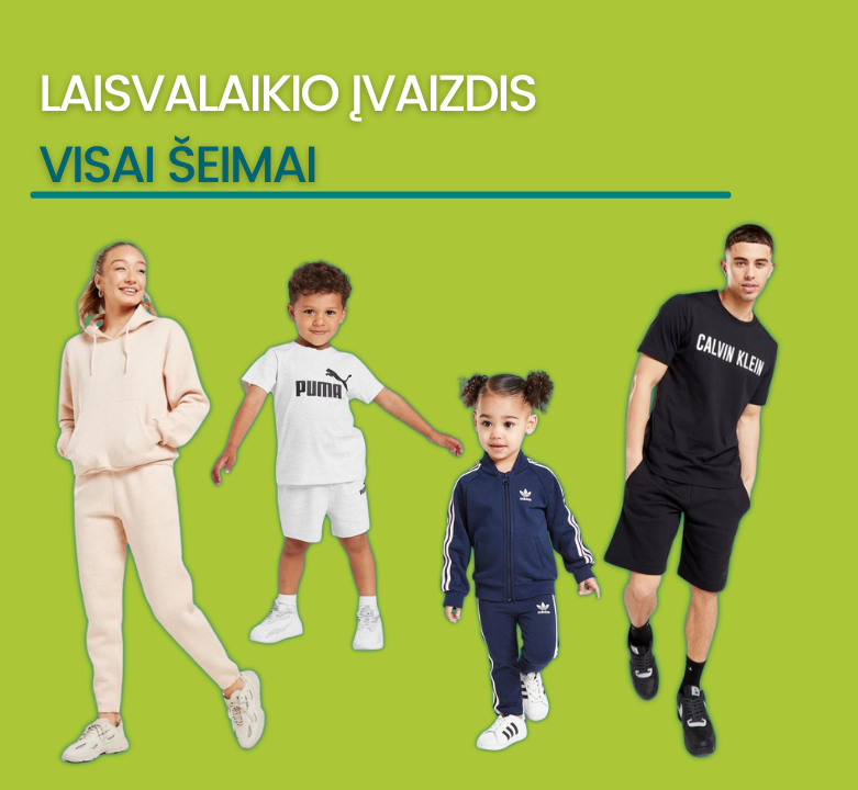 TOP pasiūlymai: laisvalaikio apranga, avalynė bei aksesuarai