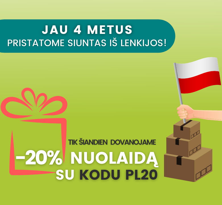 Jau 4 metus pristatome siuntas iš Lenkijos!