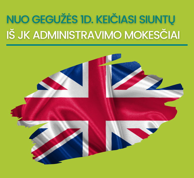 Keičiasi siuntų iš JK administravimo mokesčiai