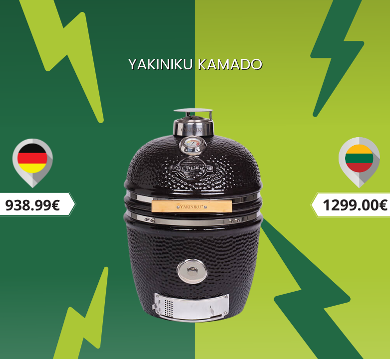 Įsigyk Kamado grilių užsienio el. parduotuvėje pigiau