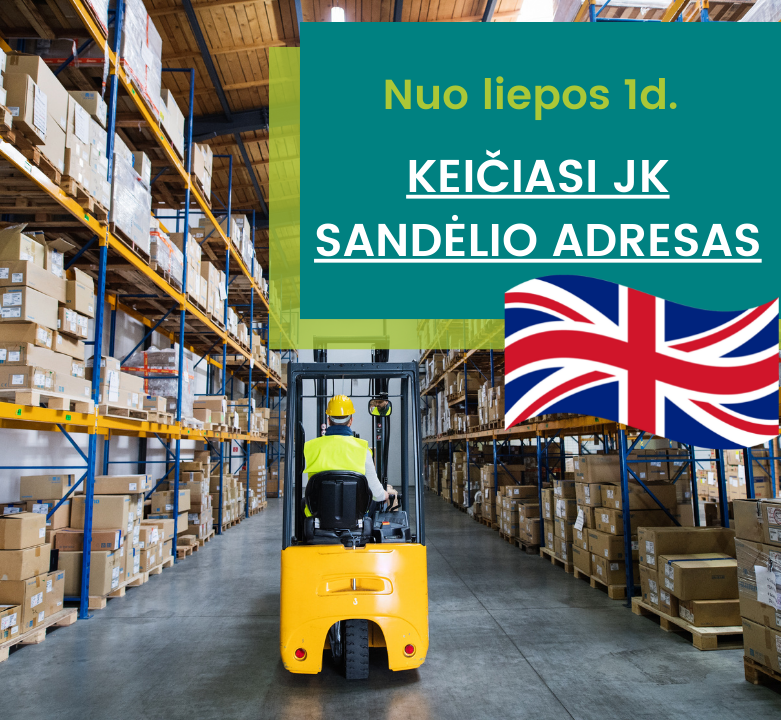 Keičiasi JK sandėlio adresas!