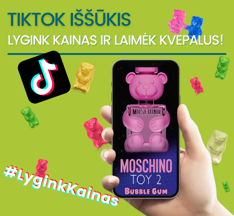 TikTok iššūkis: dalyvauk ir laimėk Moschino kvepalus!