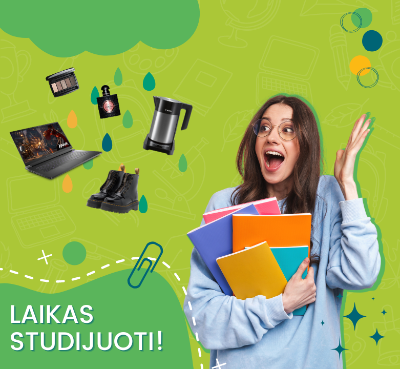 Laikas studijuoti! Studentiškų prekių TOP pasiūlymai