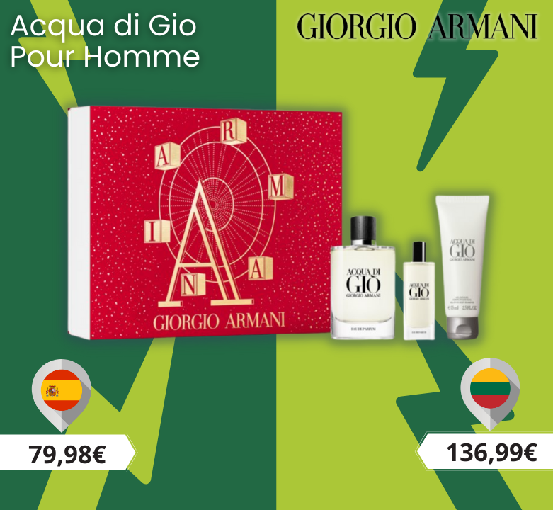 Tikrink kainas ir įsigyk Armani dovanų rinkinį puikia kaina!