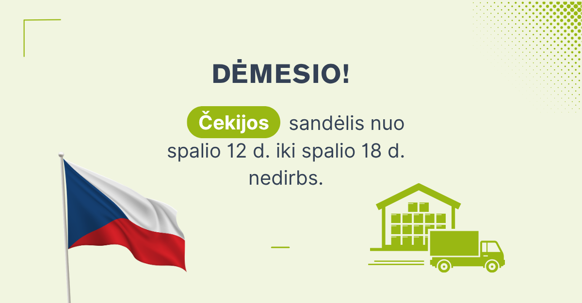 Čekijos sandėlis nedirbs