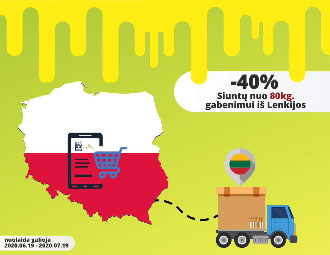 Nuolaidos siuntų nuo 80kg. gabenimui iš Lenkijos!