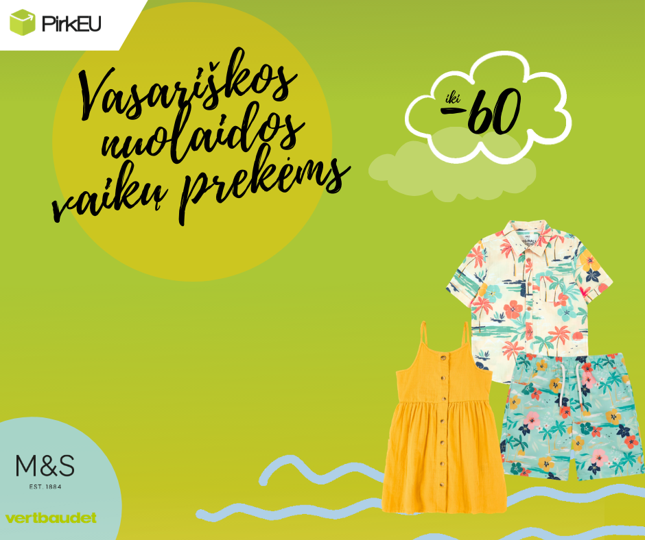 Vasaros nuolaidos vaikų prekėms