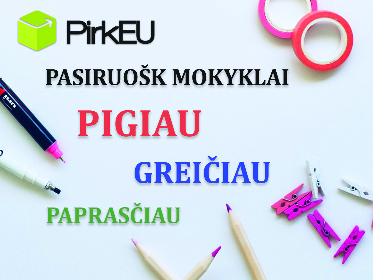 Lengvesniam pasiruošimui į mokyklą !