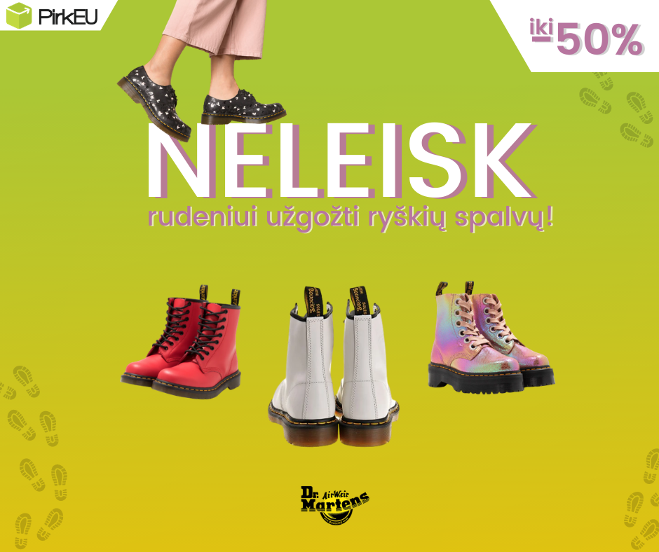 Puiki galimybė įsigyti populiariųjų Dr. Martens pigiau!