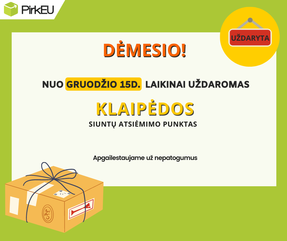 Laikinai uždaromas Klaipėdos siuntų atsiėmimo punktas