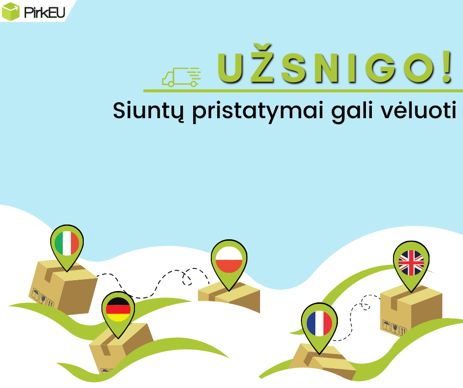 Siuntų pristatymai gali vėluoti