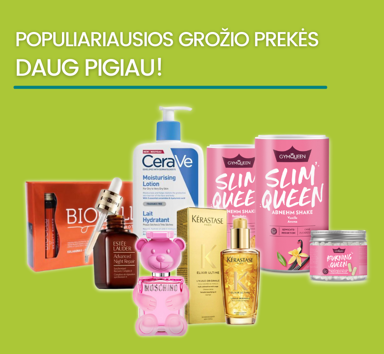 Tas pats grožio produktas – žymiai geresnė kaina!