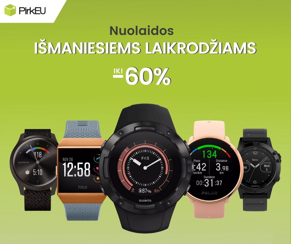 Puikūs pasiūlymai išmaniesiems laikrodžiams